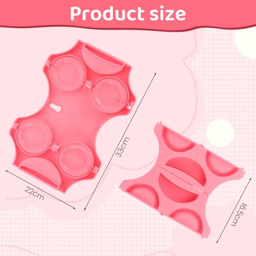 HASTHIP® Dumpling Press Maker Tool, Pie Wonton Dough Press Mold with 4 Compartments, Dumpling Maker Machine, Pie Maker Mold, Home Kitchen Dough Press Mold - Image 2