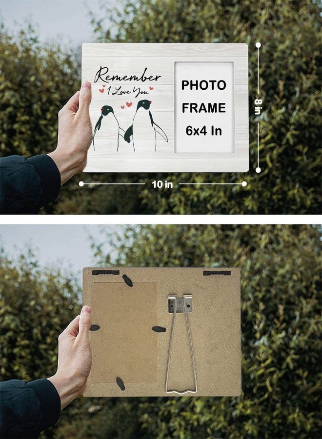 FONDCANYON Remember I Love You To Cute Couple Penguin Picture Photo Frame,Couples Love Picture Frames,Valentine Wedding Gifts For Girlfriend Boyfriend Husband Wife Him Her (4x6 Inch Photo) - Image 5