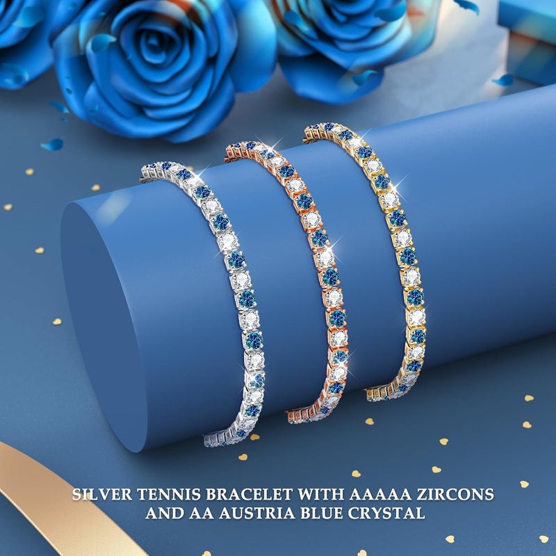 J.Fée Silver Bracelet, S925 Tennis Bracelet with Sparkling 5A Cubic Zirconia Silver Bracelets for Women Adjustable Bracelet for Women Bracelets Womens Bracelet Women Gifts for Women Mom - Image 5