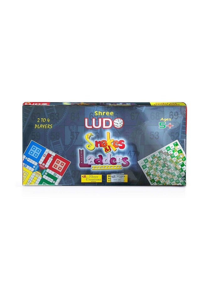 Kids Mandi Kids Mandi Ludo and Snake and Ladder Deluxe Board Game | Big Size 13 Inch Play Board for 5 Years and up | Ludo Game | Saap Seedhi Travel Board Game Multicolor  - Image 4