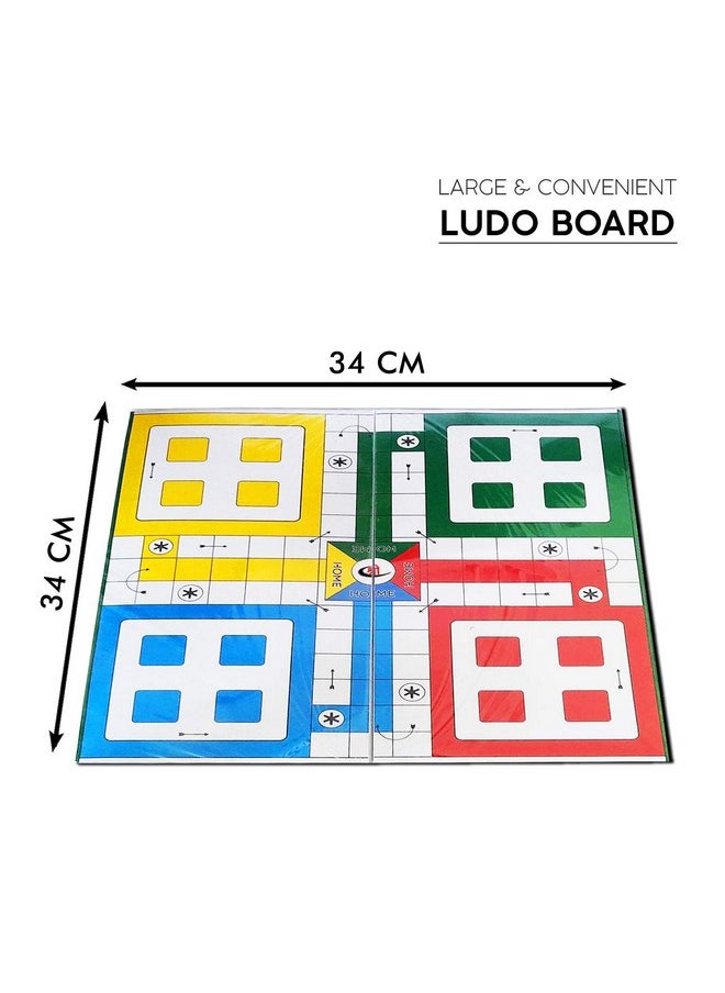 Kids Mandi Kids Mandi Ludo and Snake and Ladder Deluxe Board Game | Big Size 13 Inch Play Board for 5 Years and up | Ludo Game | Saap Seedhi Travel Board Game Multicolor  - Image 5