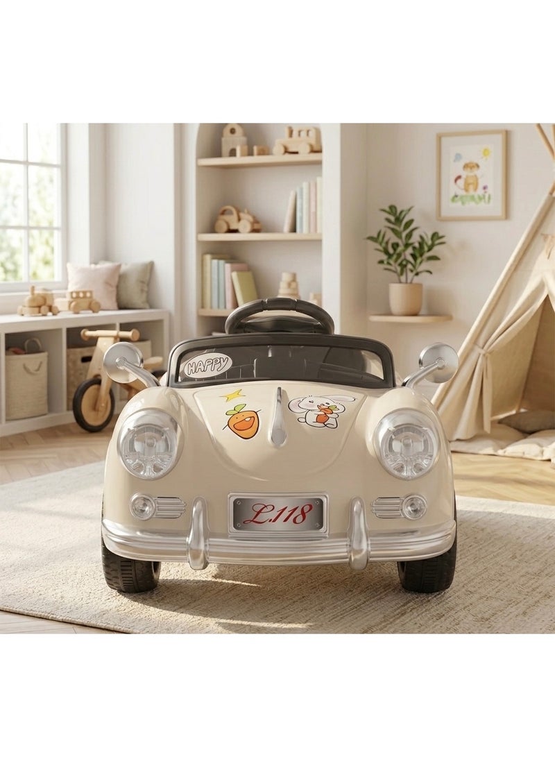 StarKids An advanced electric children's car with a powerful 12-volt battery and two dual motors, featuring a modern design and an integrated entertainment system with a rocking function for a fun and safe driving experience. - Image 2