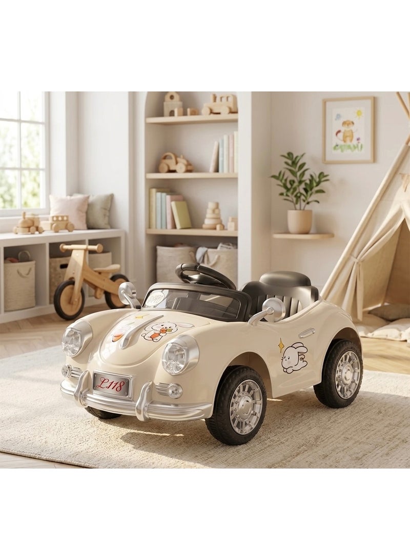 StarKids An advanced electric children's car with a powerful 12-volt battery and two dual motors, featuring a modern design and an integrated entertainment system with a rocking function for a fun and safe driving experience. - Image 3