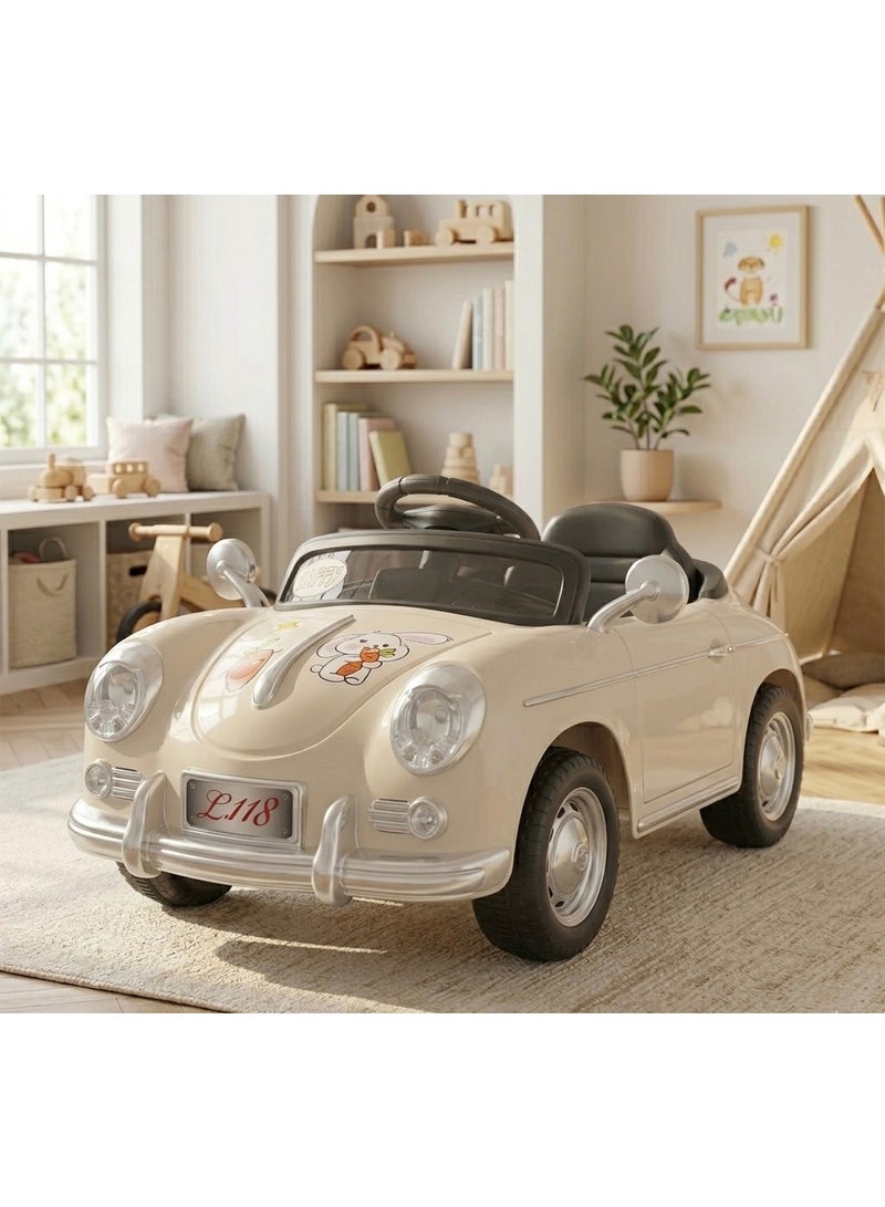 StarKids An advanced electric children's car with a powerful 12-volt battery and two dual motors, featuring a modern design and an integrated entertainment system with a rocking function for a fun and safe driving experience. - Image 1