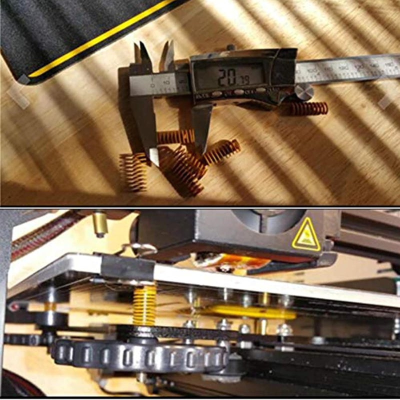 Orgrimmar 8mm OD 20mm Long Light Load Compression Mould Die Spring Yellow Compression Mould Die Spring for The Ender 3s Bed 20pcs - Image 4