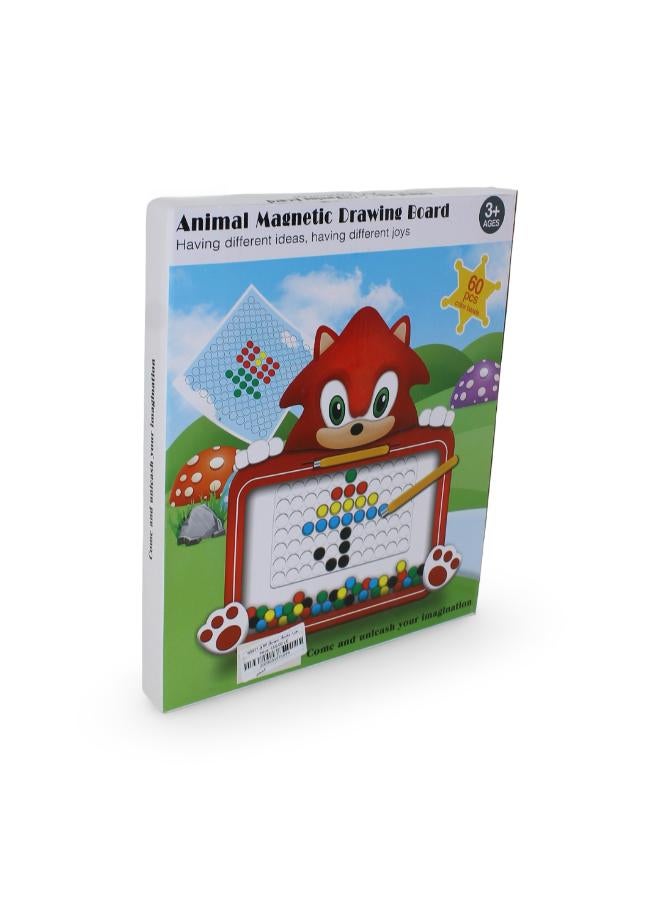 FOR BABY Sonic Animal Magnetic Drawing Board 60 Pcs – Red - Image 2