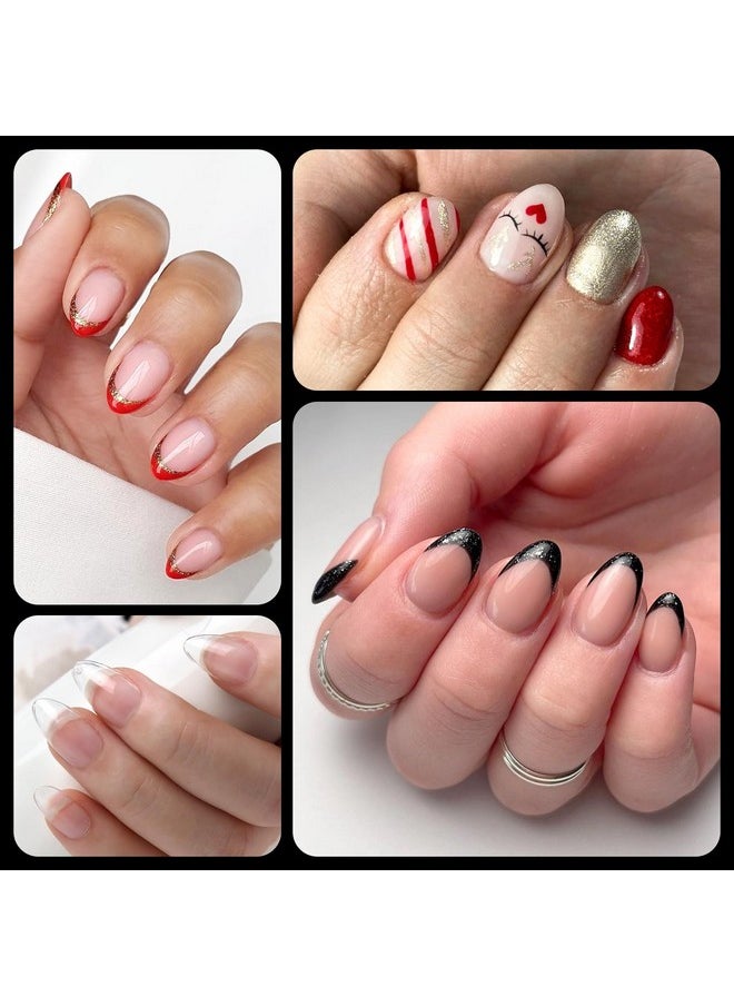 LoveOurHome 600Pc Almond Gel X Nail Tips Short Fake Nails Clear Xs False Nail Tips Full Cover Soft Gel Artificial Fingernails For Gel Acrylic Nails Extension Press On Nails Making  - Image 3