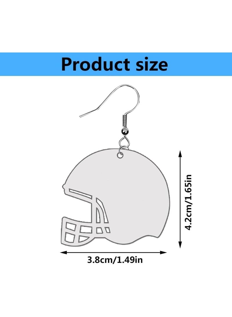 SOLARAE Sublimation Earring Blanks Bulk, 48 Pcs Double Sided Heat Transfer Sublimation Earrings Sublimation Jewelry Blanks, for Jewelry DIY Making Supplies (Helmet) - Image 2