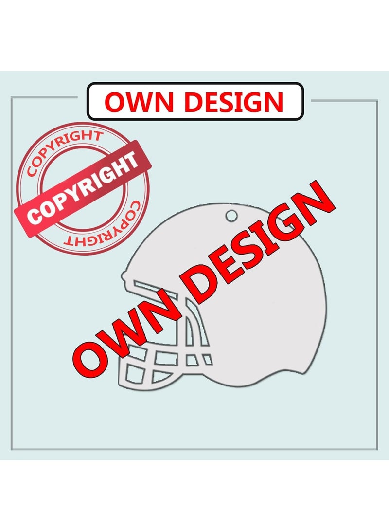 SOLARAE Sublimation Earring Blanks Bulk, 48 Pcs Double Sided Heat Transfer Sublimation Earrings Sublimation Jewelry Blanks, for Jewelry DIY Making Supplies (Helmet) - Image 4