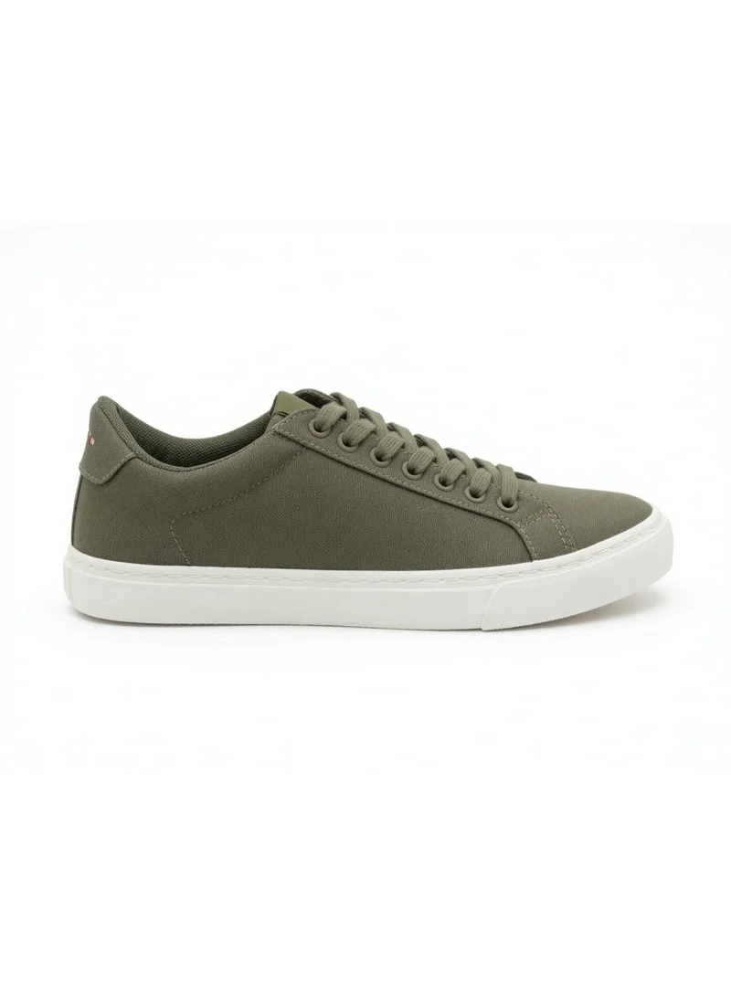 يو اس بولو اسن U.S. Polo Assn. Men's Low Top Casual Sneakers | Lace-Up Canvas Shoes | Olive Green | Comfortable Everyday Footwear