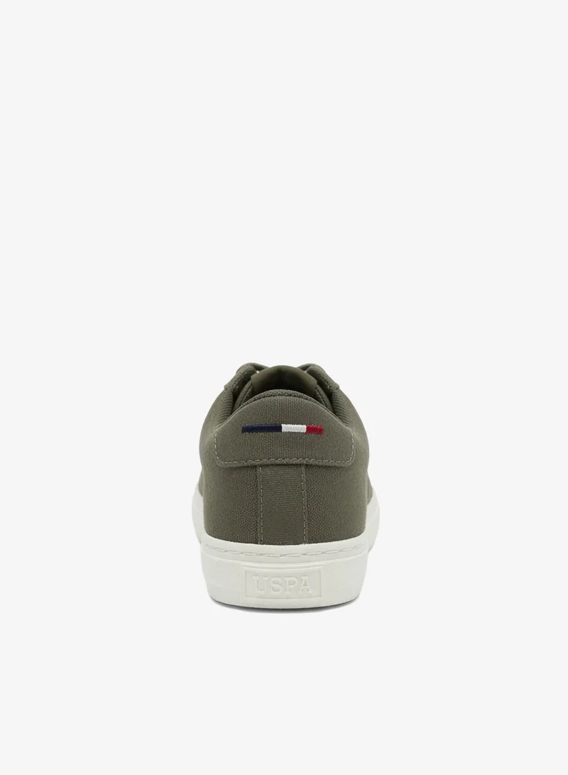 U.S. Polo Assn.  Men's Low Top Casual Sneakers | Lace-Up Canvas Shoes | Olive Green | Comfortable Everyday Footwear for Men | Best Price UAE