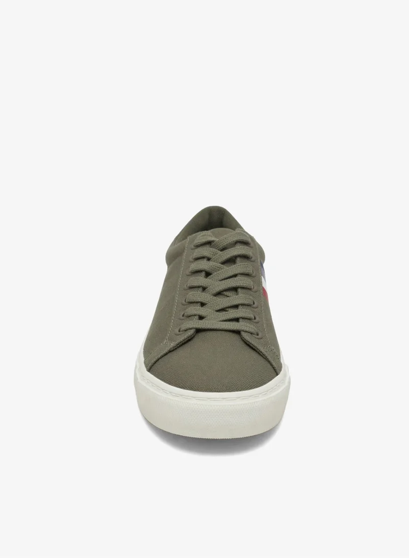 U.S. Polo Assn.  Men's Low Top Casual Sneakers | Lace-Up Canvas Shoes | Olive Green | Comfortable Everyday Footwear for Men | Best Price UAE