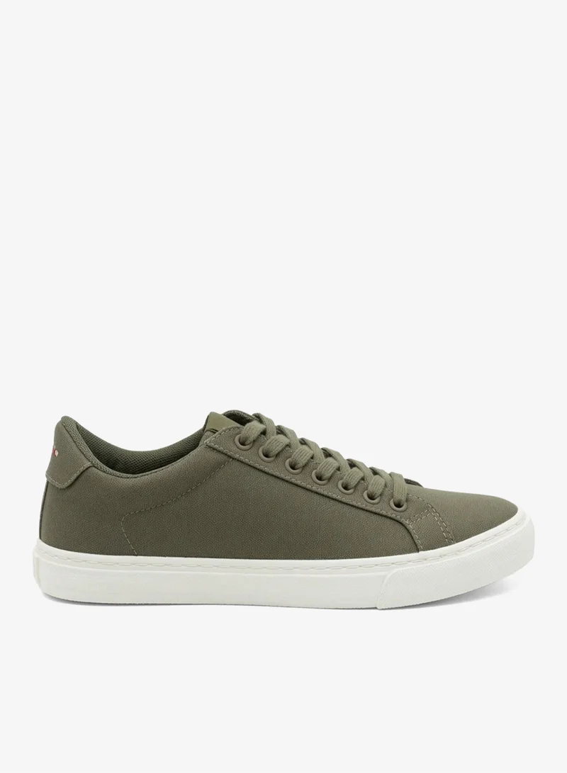 U.S. Polo Assn. U.S. Polo Assn. Men's Low Top Casual Sneakers | Lace-Up Canvas Shoes | Olive Green | Comfortable Everyday Footwear