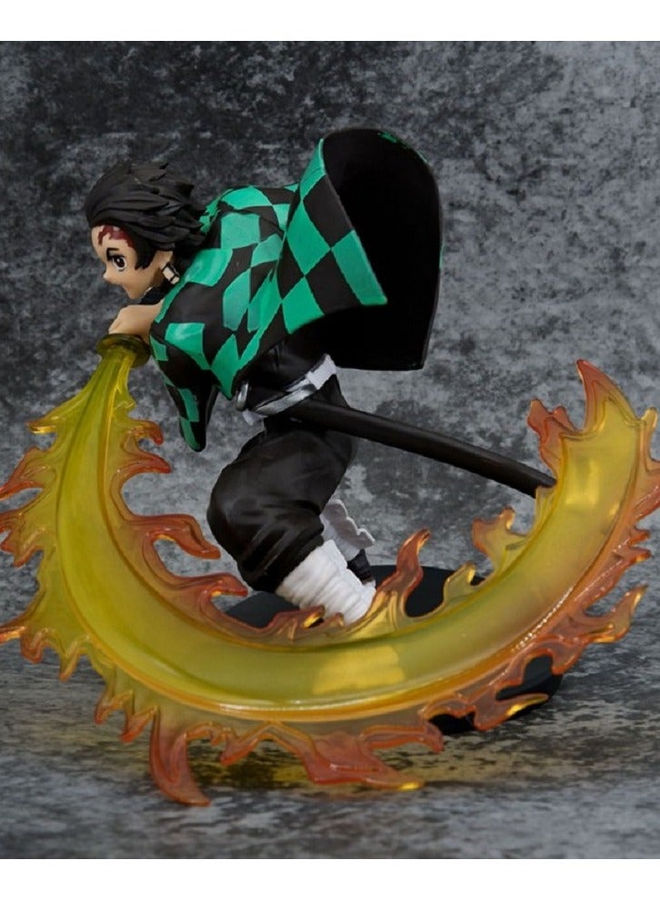 اللهب Swordsman شكل أنيمي ساموراي جمع مكتب ديكور هدية للفتيان البنات الأطفال عيد ميلاد 15.5 سم - Image 4