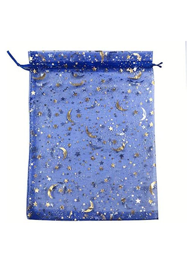100 Moon Star Organza Drawstring Pouches for Jewelry  - Image 2
