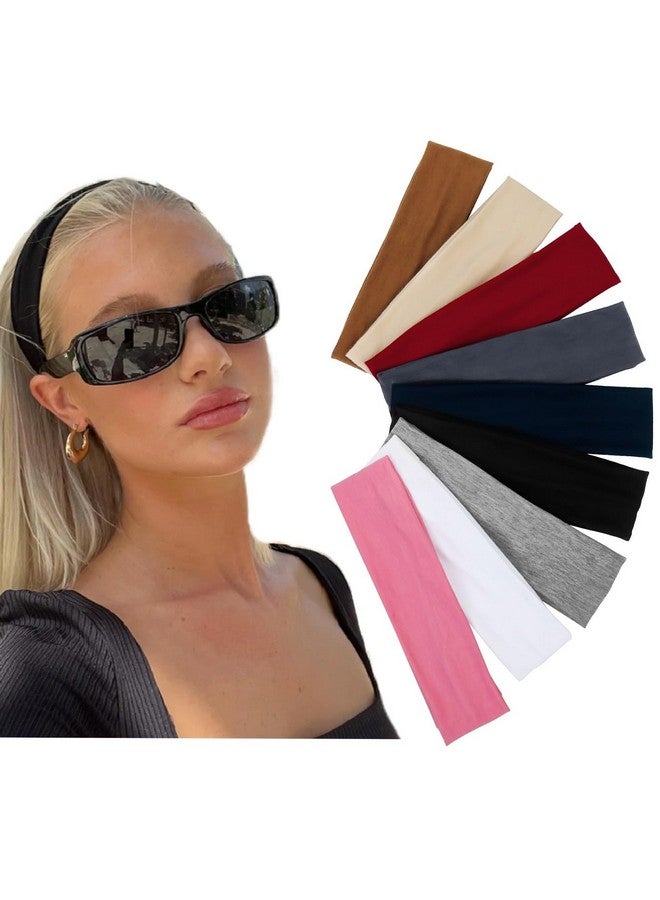 Huachi Cloth Headbands For Women Elastic Hair Bands For Women'S Hair Non Slip Soft Fabric Head Band Fashion School Hair Headbands Accessories 9 Pack Multicolor - Image 1