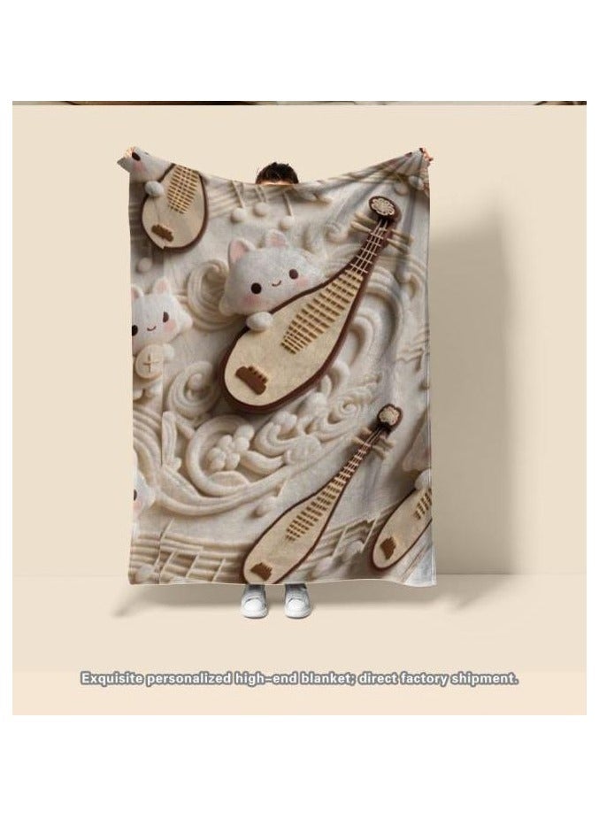 general Children's or student cartoon flannel thin blanket (warm and comfortable, suitable for sleep, games) 100cm*150cm - Image 1