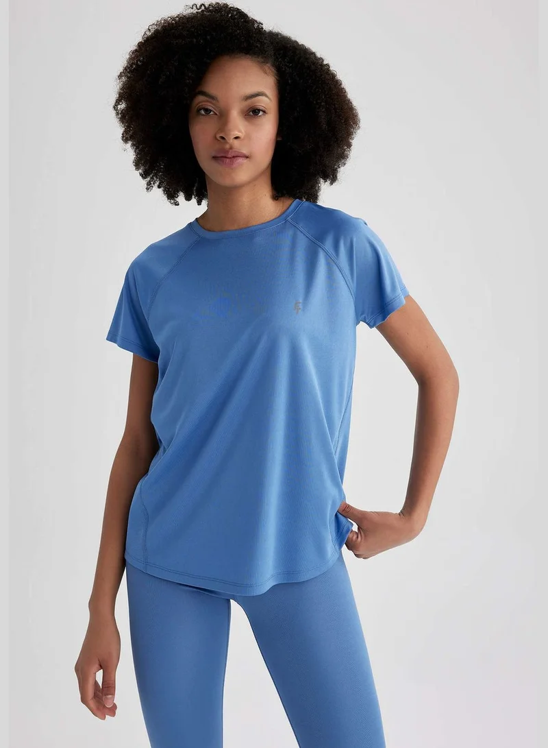 DeFacto Woman Crew Neck Knitted Short Sleeve T-Shirt