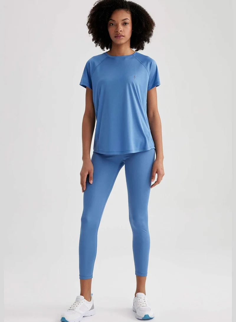DeFacto Woman Crew Neck Knitted Short Sleeve T-Shirt