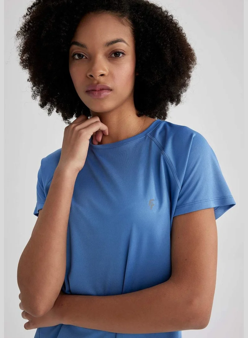 DeFacto Woman Crew Neck Knitted Short Sleeve T-Shirt