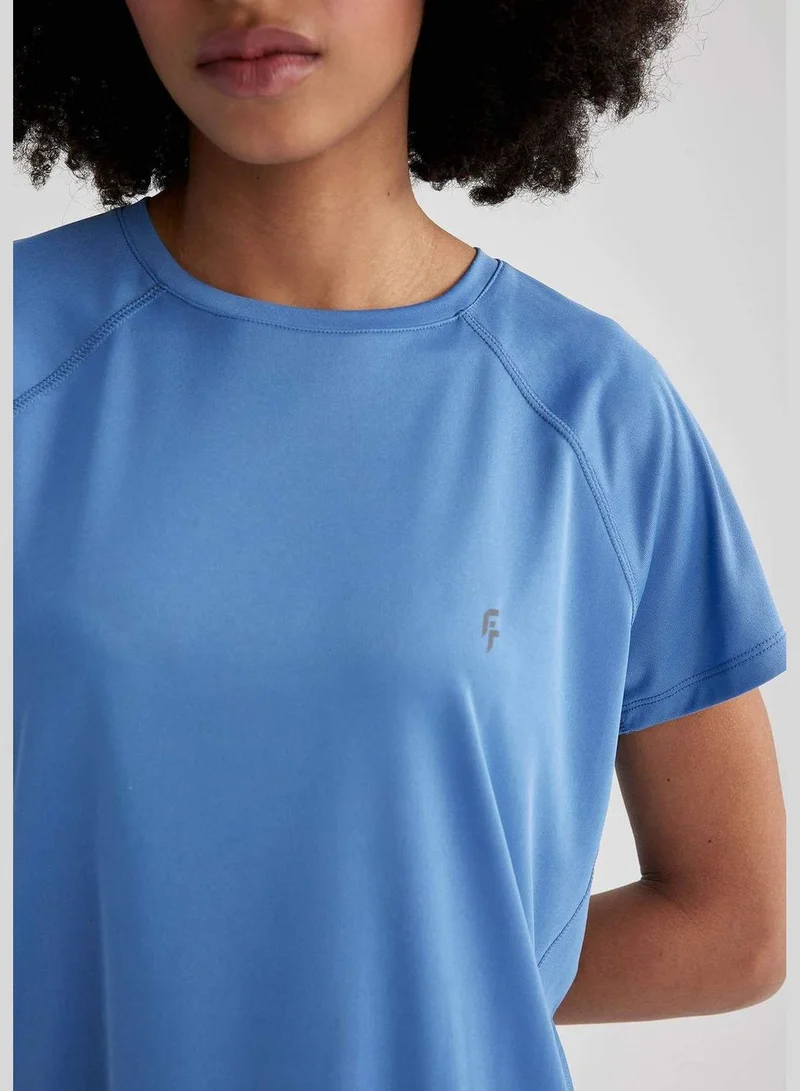 DeFacto Woman Crew Neck Knitted Short Sleeve T-Shirt
