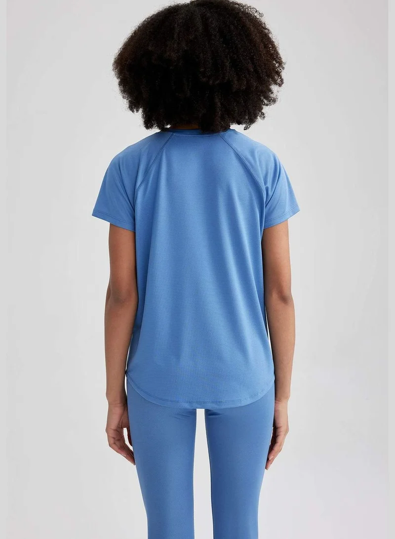 DeFacto Woman Crew Neck Knitted Short Sleeve T-Shirt