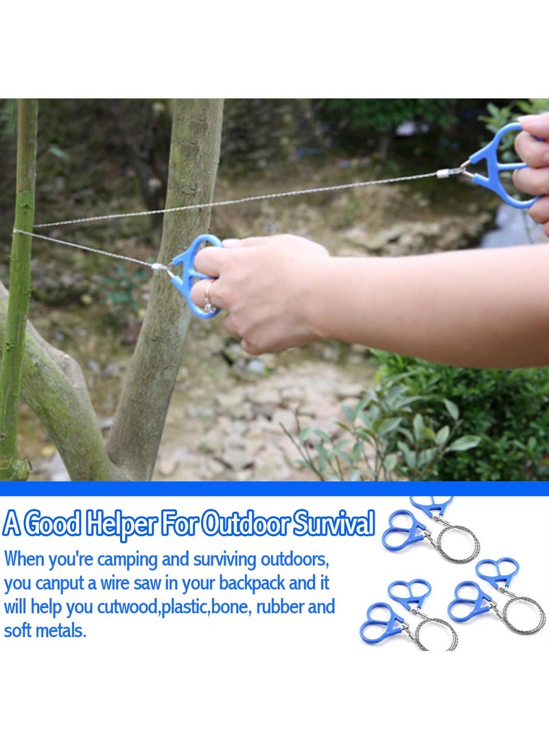 SOLARAE 4 Pcs Stainless Steel Wire Saws, Outdoor Emergency Stainless Steel Saw, Mini Hand Pocket Survival Wire Saw, Portable Pocket Wire Saw For Wood Cutting/Pvc Pipe Cutting/Hiking/Camping/Hunting - Image 5