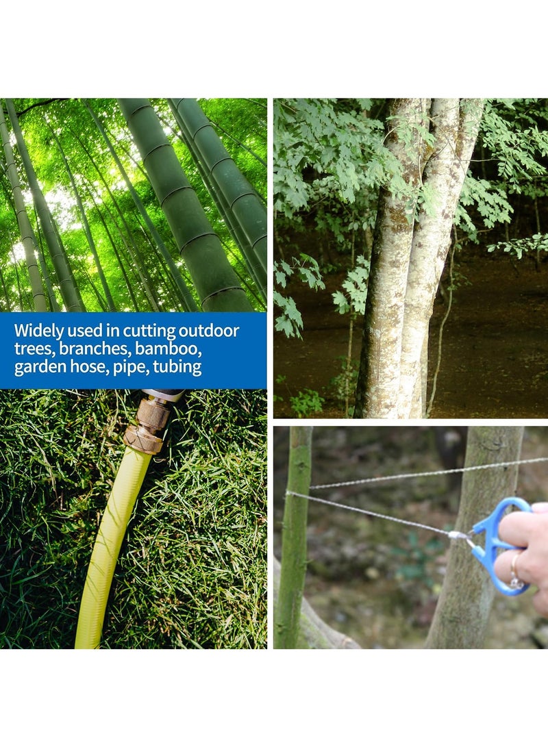 SOLARAE 4 Pcs Stainless Steel Wire Saws, Outdoor Emergency Stainless Steel Saw, Mini Hand Pocket Survival Wire Saw, Portable Pocket Wire Saw For Wood Cutting/Pvc Pipe Cutting/Hiking/Camping/Hunting - Image 4