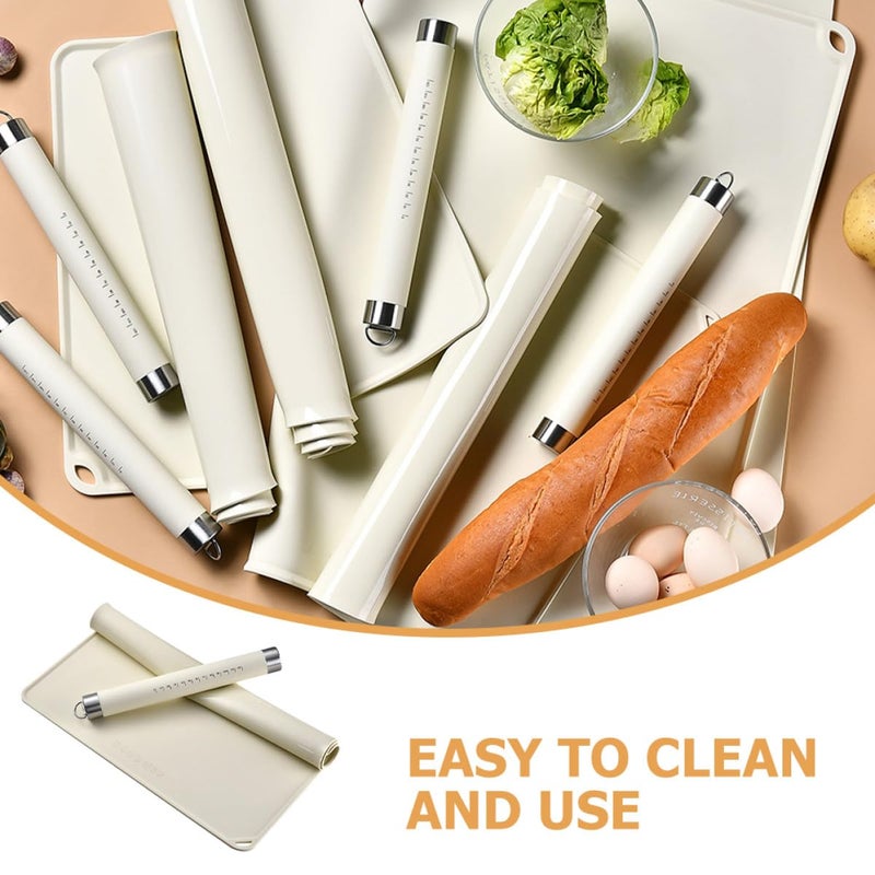 Non Stick Silicone Dough Rolling Mat And Pin Set 40x60cm Food Grade Baking Board - Image 4