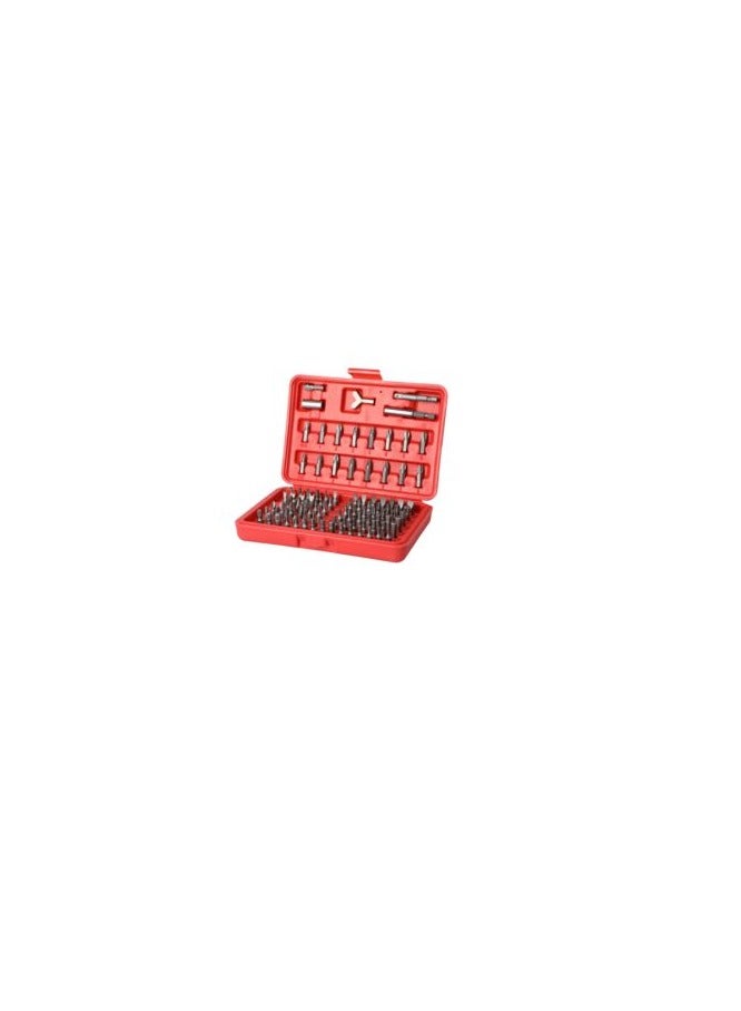 100-piece Apollo screwdriver bit set in red and gray - Image 1
