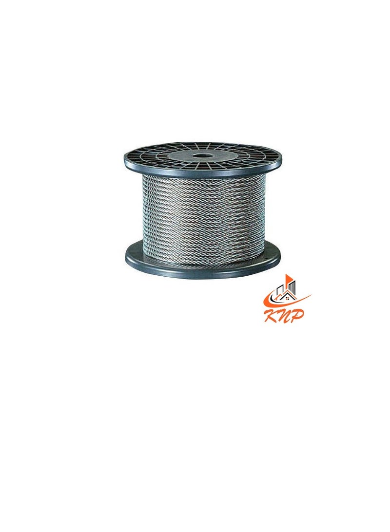 KNP Galvanised Steel Wire Rope - 100 Meter 4mm - Image 1