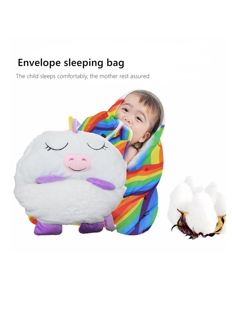 Cool Baby COOLBABY Kids Cartoon Lazy Warm Sleeping Bag Foldable Cartoon Animal Sleeping Bag Suitable For Children Playing And Camping  - Image 2