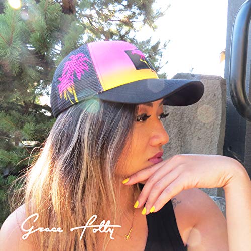 Grace Folly Beach Trucker Hats for Women- Snapback Baseball Cap for Summer (Flamingo) - Image 3