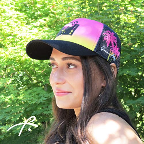 Grace Folly Beach Trucker Hats for Women- Snapback Baseball Cap for Summer (Flamingo) - Image 2