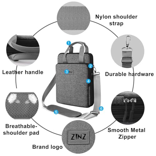 ZINZ Slim & Expandable Case 12.9 13 inch Travel Laptop Shoulder Bag for MacBook Air 13" M3/M2/M1, MacBook Pro 13" M2/M1, iPad Pro 12.9"/13"/11", iPad Air 13",L01G06 - Image 5