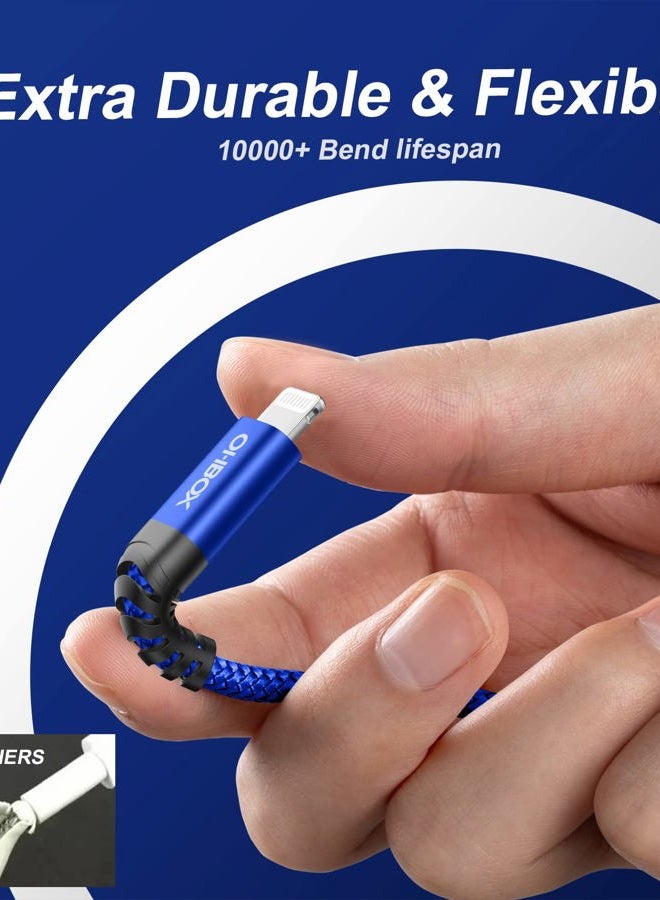 ohbox USB C to Lightning Cable 6FT 2Pack Apple MFi Certified iPhone Fast Charger Type c to Lightning CableNylon Braided iPhone Cord Compatible with iPhone 14 13 12 Pro Max 11 X XS XR 8 Plus iPad - Image 4