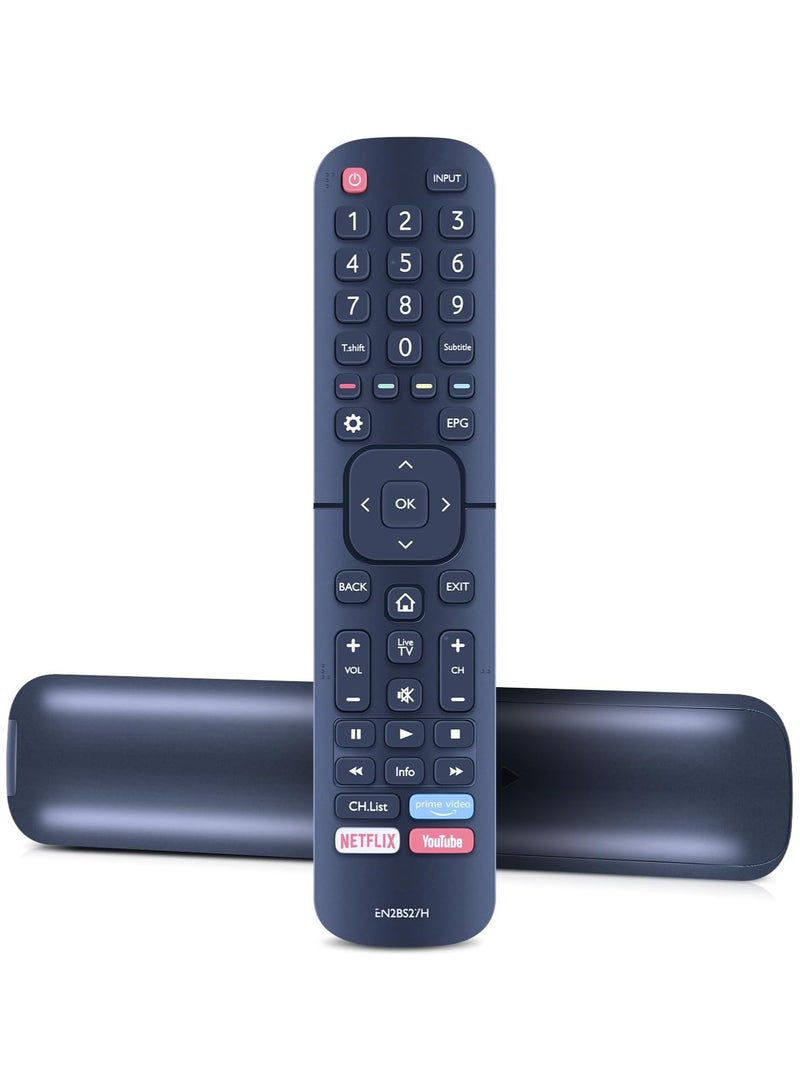 BGM EN2BS27H Hisense 4K UHD Smart TV Remote With Prime Video, Netflix & YouTube Short Keys  - Image 1