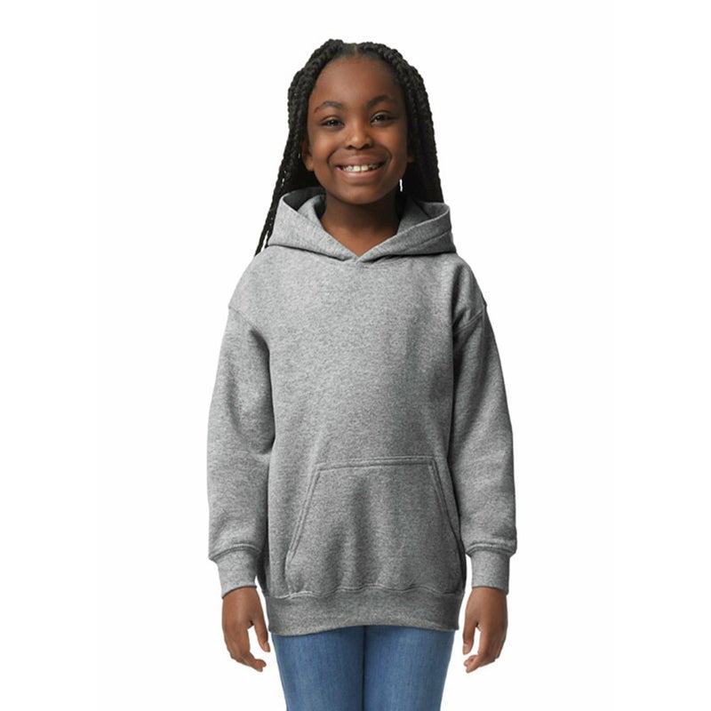 Gildan Youth Hoodie Sweatshirt, Style G18500B, Sport Grey, Large - Image 5