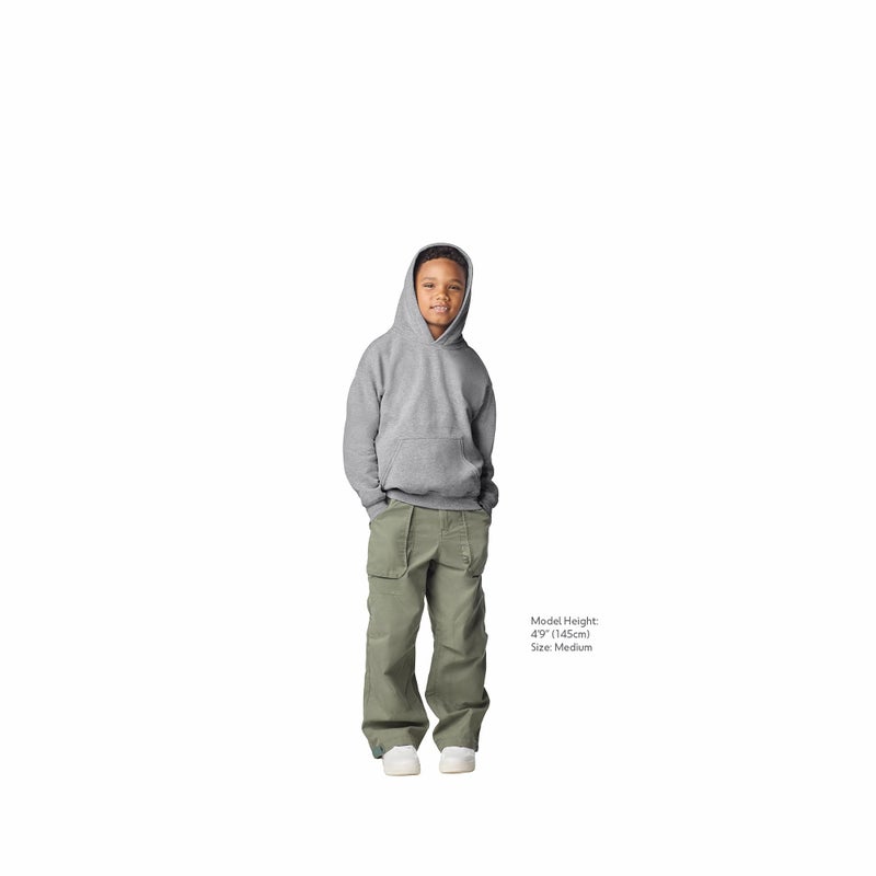 Gildan Youth Hoodie Sweatshirt, Style G18500B, Sport Grey, Large - Image 3