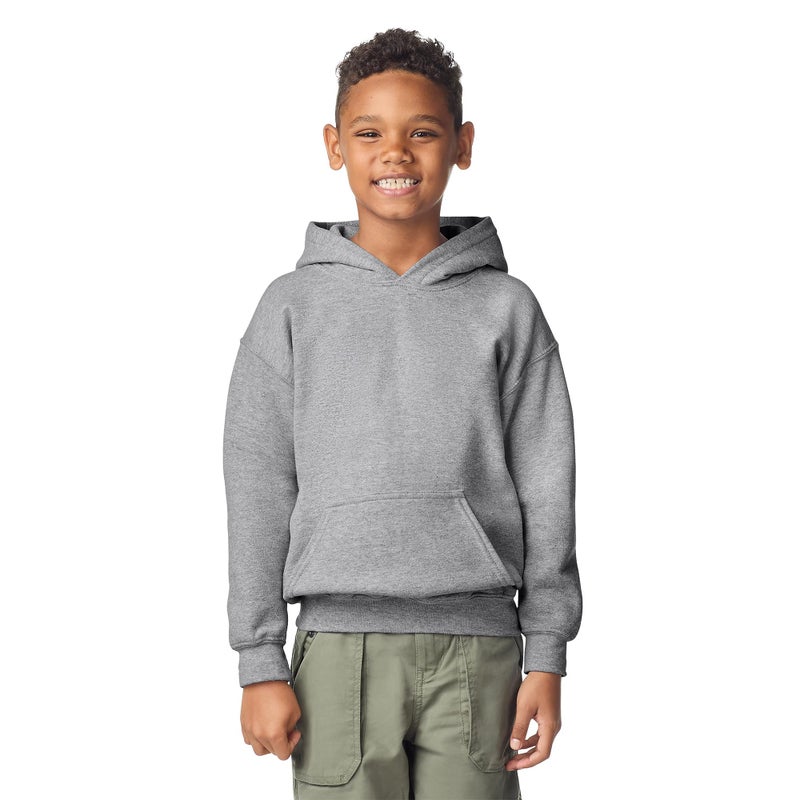 Gildan Youth Hoodie Sweatshirt, Style G18500B, Sport Grey, Large - Image 1