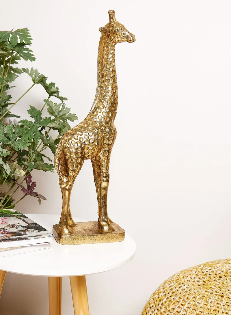 Noire Edit 51.5Cm Giraffe Ornament Gold In Mail Order Packaging