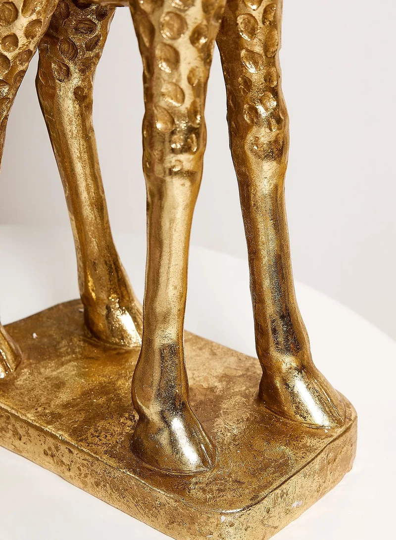 Noire Edit 51.5Cm Giraffe Ornament Gold In Mail Order Packaging