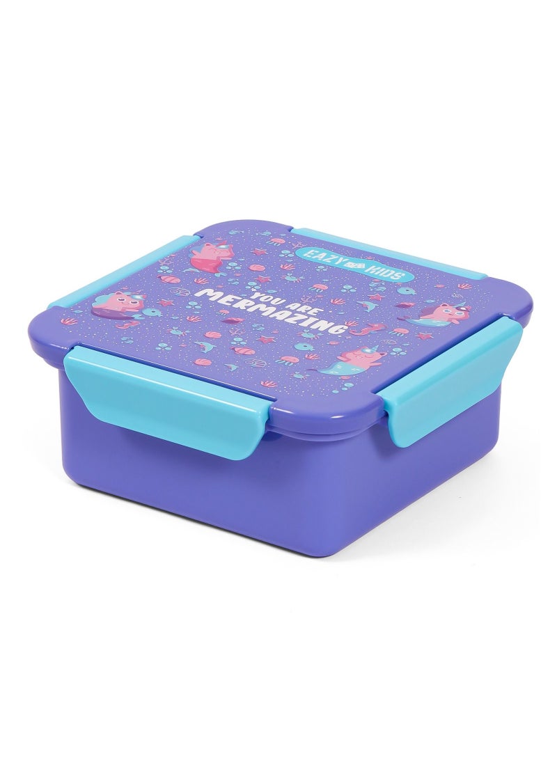 Eazy Kids Lunch Box Mermaid-Purple 650Ml  - Image 1