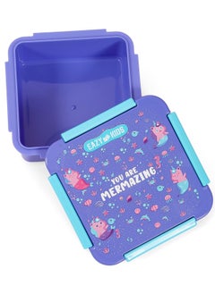 Eazy Kids Lunch Box Mermaid-Purple 650Ml  - Image 5