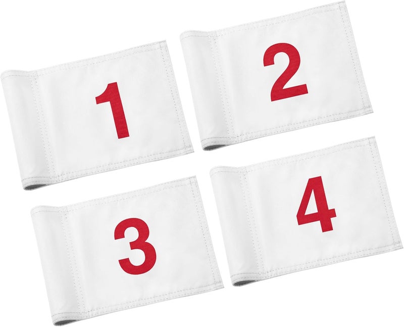 KINGTOP Numbered Golf Flag All 8x6 Inch – Upgraded Dual-Layer 420D Nylon, Double Sided Printing, Tube Inserted – Mini Practice Putting Green Flags for Yard - Image 1