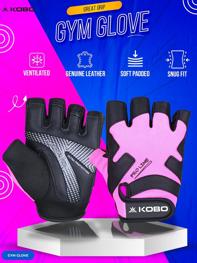 Kobo WTG-61 Weight Lifting Gym Gloves Hand Protector for Fitness Training - Image 2
