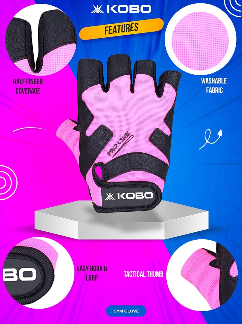 Kobo WTG-61 Weight Lifting Gym Gloves Hand Protector for Fitness Training - Image 4
