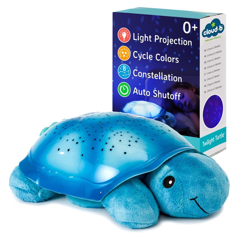 Cloud b Calming Nightlight Star Projector Gentle Brightness 3 Colors 8 Constellations AutoShutoff Twilight Turtle Blue