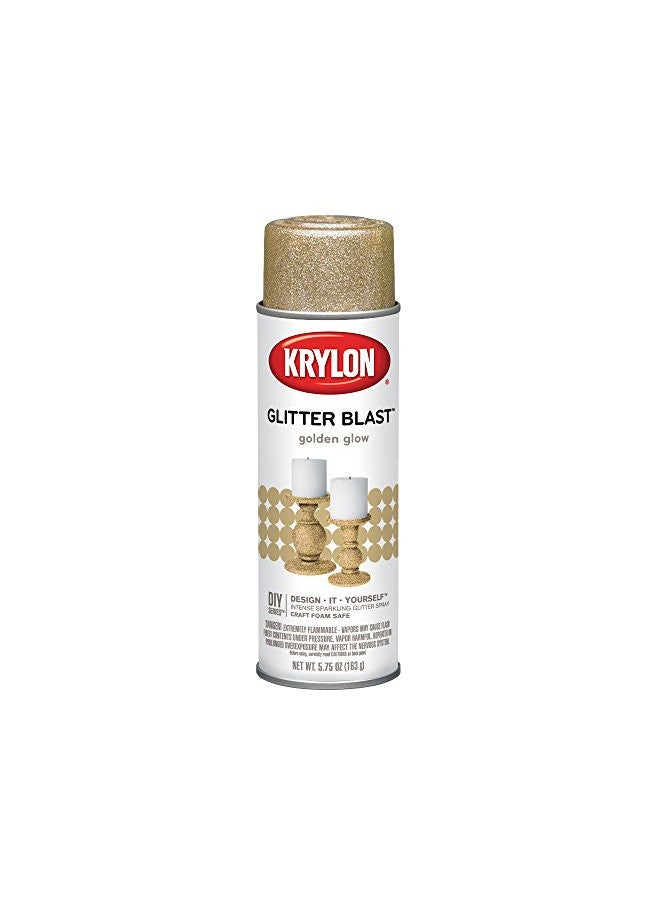 Krylon K03801A00 Glitter Blast Glitter Spray Paint for Craft Projects, Golden Glow, 5.75 oz - Image 1