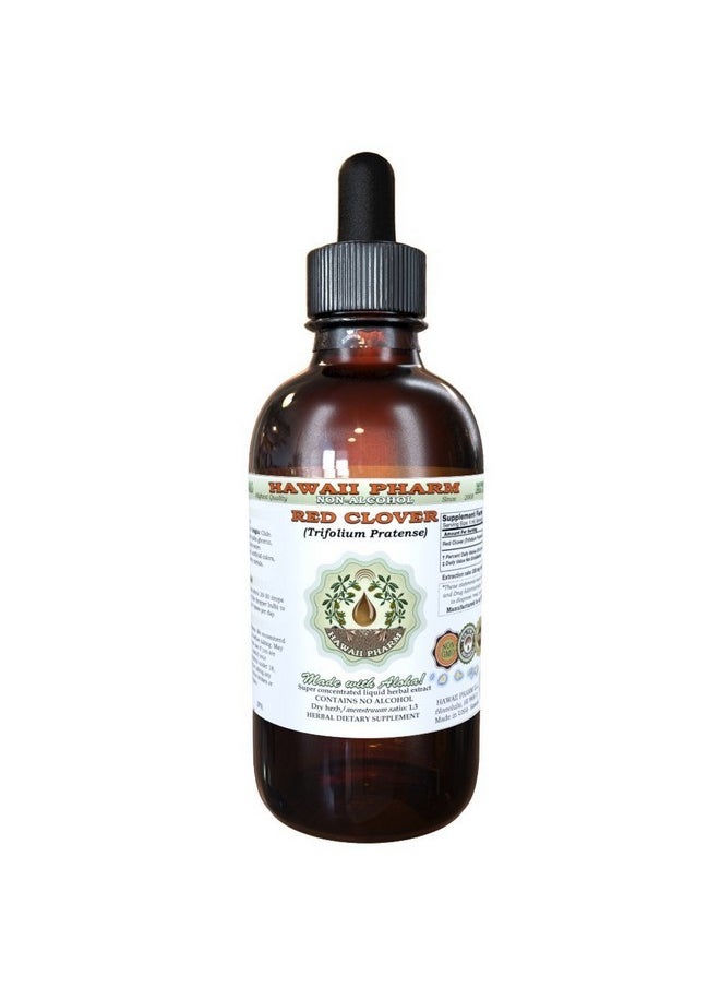 HawaiiPharm - Red Clover Alcoholfree Liquid Extract Red Clover Trifolium Pratense Flower Glycerite Natural Herbal Supplement Usa 2 FlOz - Image 1